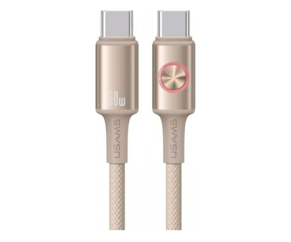 Kabel USAMS Kabel 60W USB-C do USB-C 1,2 m tytanowy